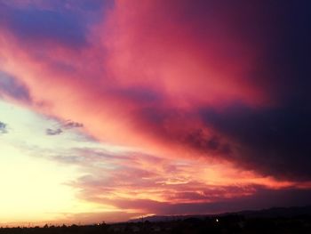 Dramatic sky over landscape