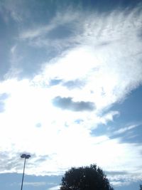 Low angle view of cloudy sky