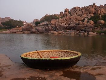 Scenic view of lake against clear sky