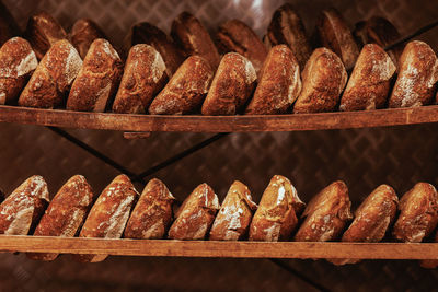 Organic bakery - details of baking bread