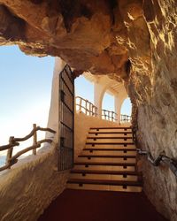 Low angle view of staircase in building