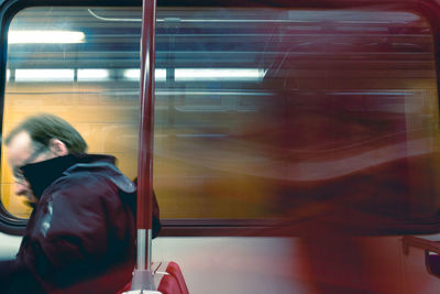 People sitting in train