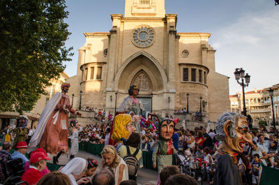 Group of people in front of temple