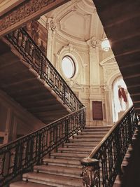 Low angle view of staircase in building