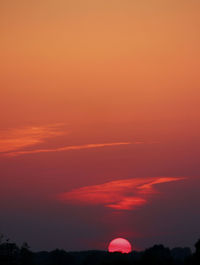 Scenic view of dramatic sky during sunset