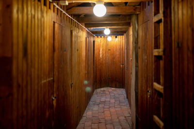 Attic corridor of 1890s apartment building