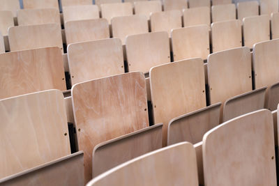 Full frame shot of empty seats