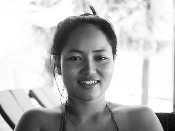 Portrait of young thai woman