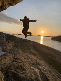 Me jumping at the sunset 