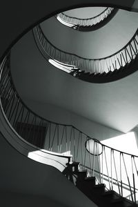 Low angle view of spiral staircase