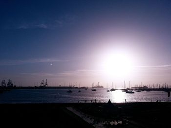 View of sunset over sea