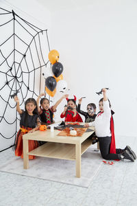People sitting on table