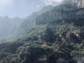 Panoramic view of landscape and mountains against sky