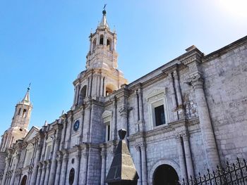 Low angle view of bell tower