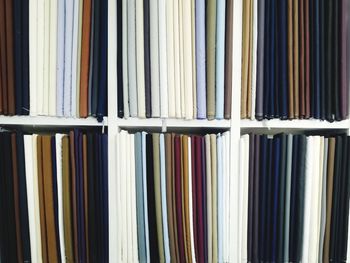 Close-up of books in shelf