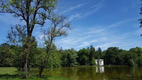 Scenic view of landscape against cloudy sky