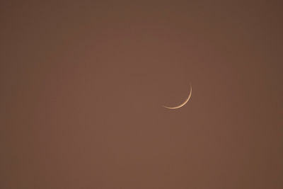 Low angle view of moon against sky at night