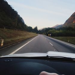 Road passing through landscape