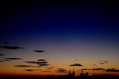 Silhouette of trees at sunset