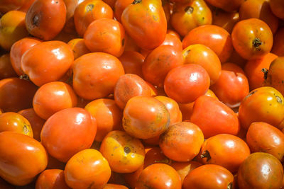 Full frame shot of oranges in market