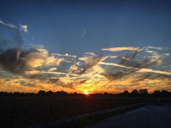 Sunset over landscape