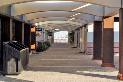 Empty corridor in building