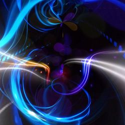 Close-up of light painting at night