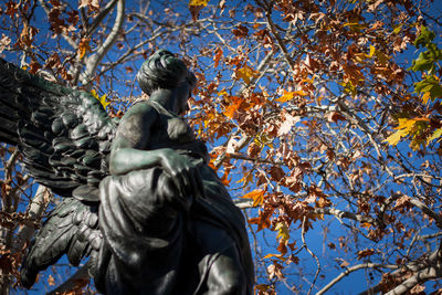 Low angle view of statue