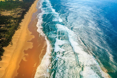 High angle view of beach