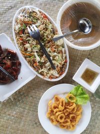 Close-up of food served in plate