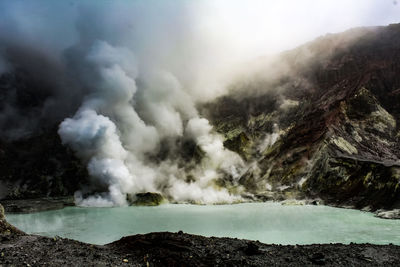 White island crater lake