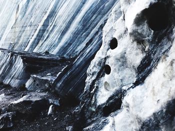 Full frame shot of frozen water