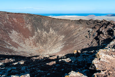 The crater of the volcano calderón hondo