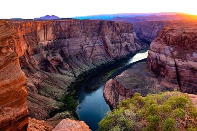 Scenic view of rock formations