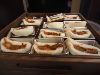 Close-up of food on table