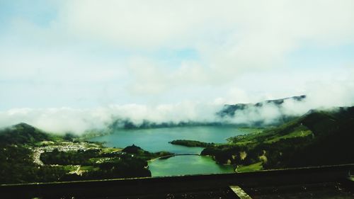 High angle view of sea