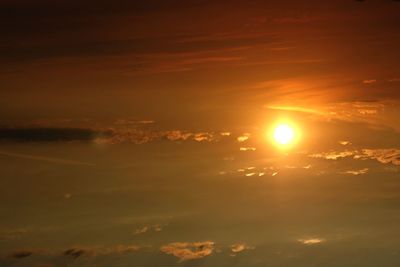 Low angle view of sky during sunset