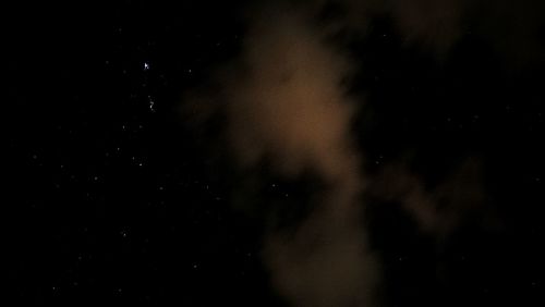 Low angle view of star field against sky at night