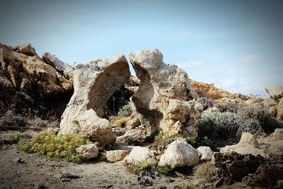 View of rock formations