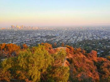 View of cityscape during autumn