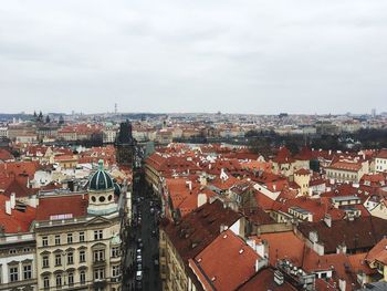 High angle view of cityscape