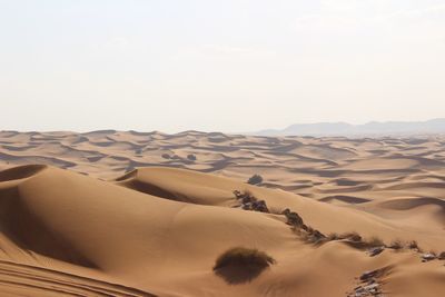 Scenic view of desert against sky