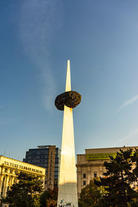 Low angle view of buildings against sky