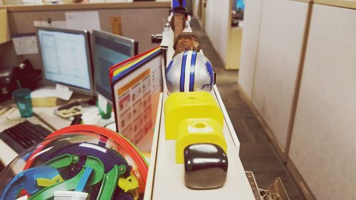 Close up of multi colored wall