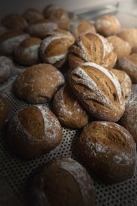 Close-up of bread on table