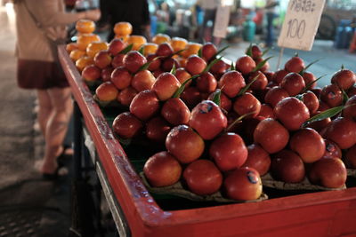 Fruits for sale at market stall