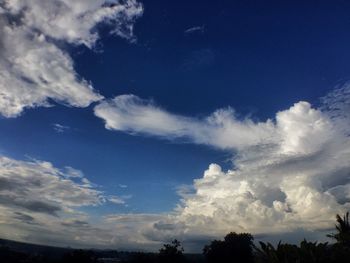 Low angle view of cloudy sky