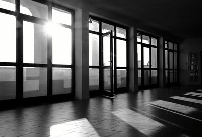 Empty corridor of building