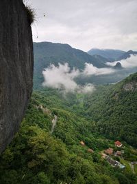 High angle view of landscape against sky