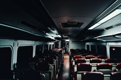 Interior of bus